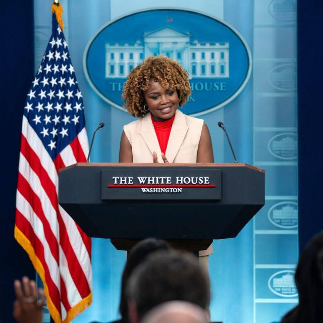 Pressekonferenz des Weißen Hauses in den USA