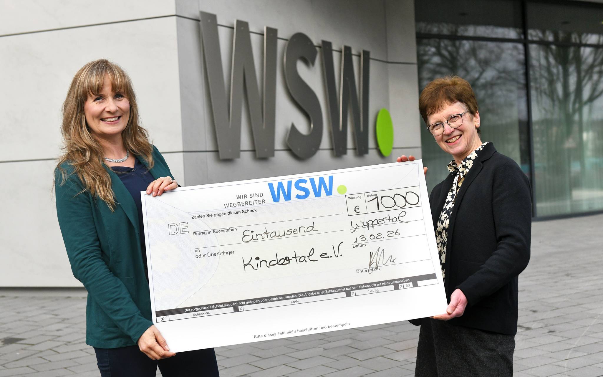 WSW spenden für Kindertal