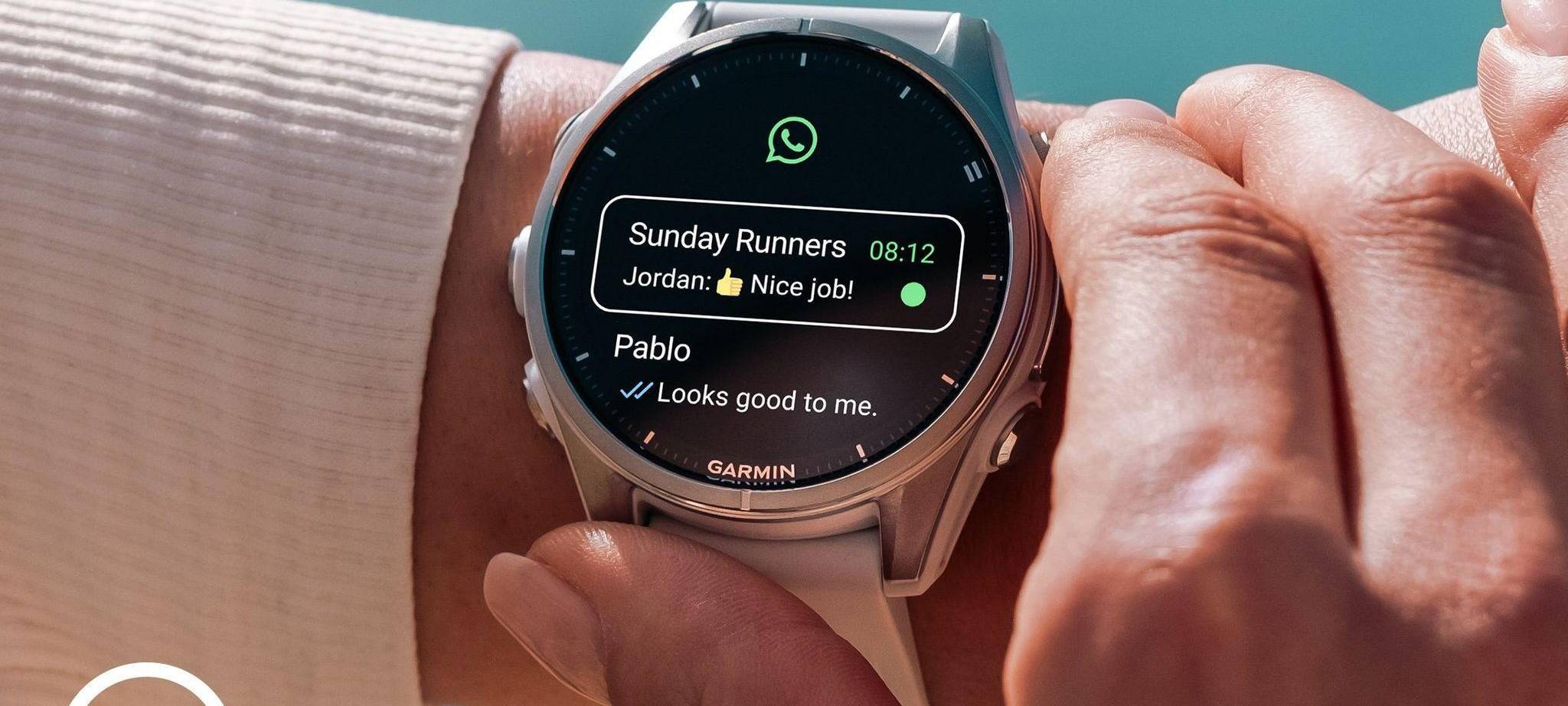 WhatsApp auf einer Garmin-Smartwatch