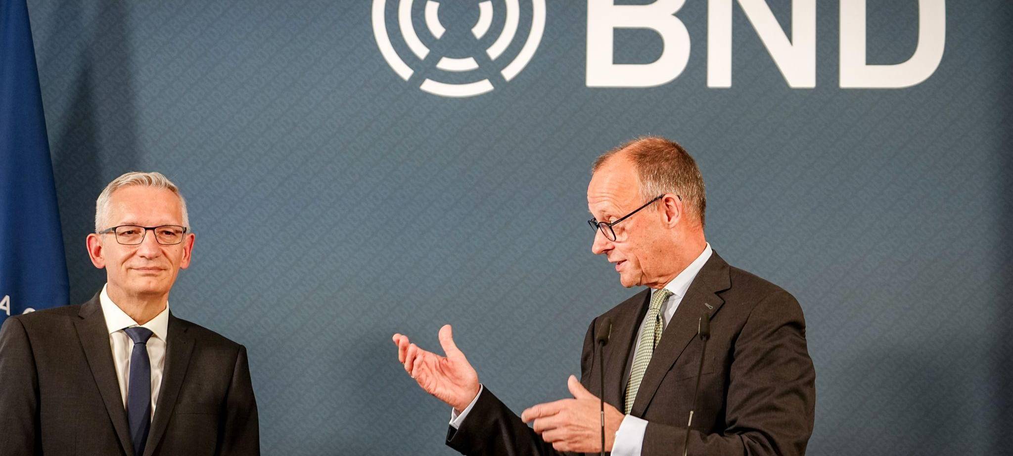 Kanzler Merz mit BND-Präsident Jäger