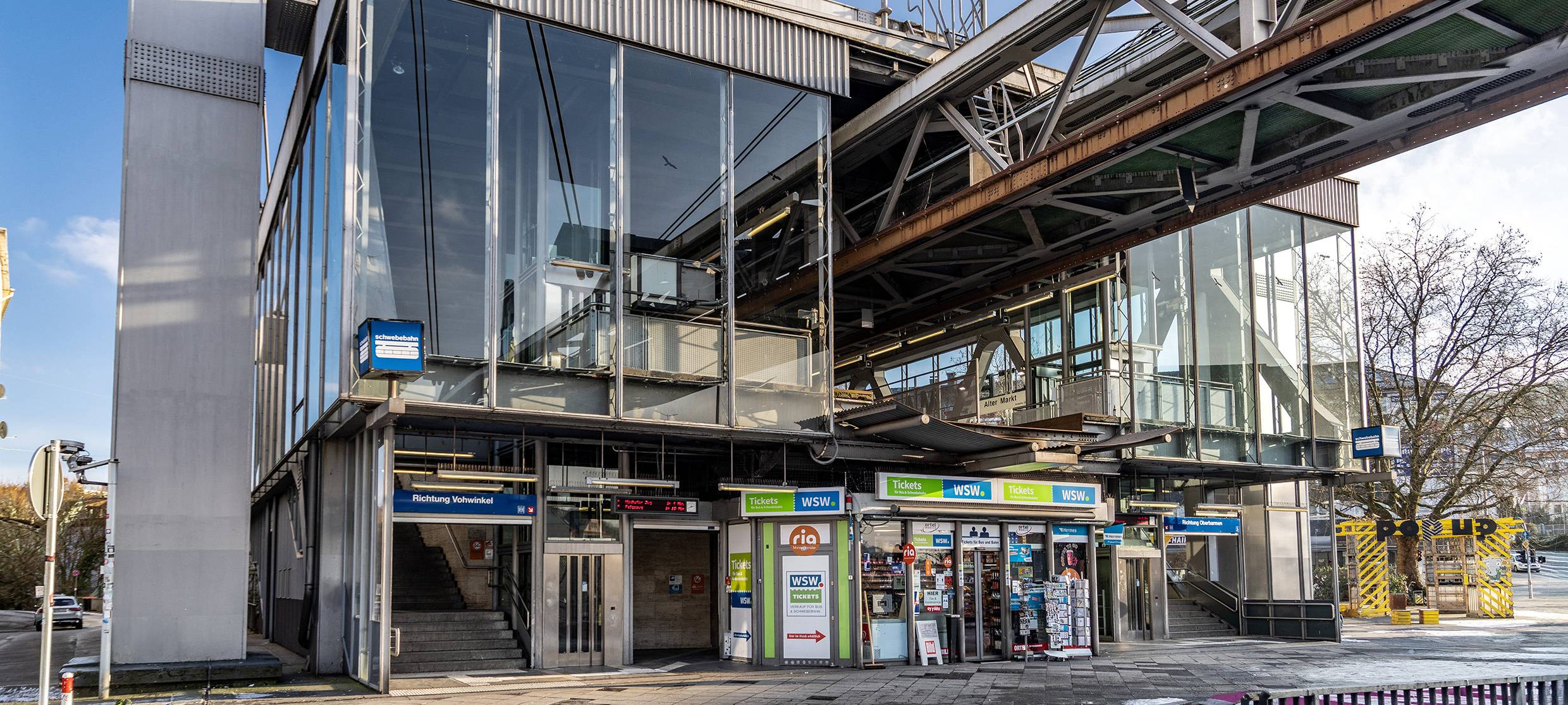 Schwebebahnhaltestelle Alter Markt wird umgebaut