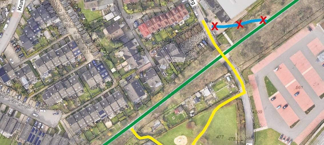 Nordbahntrasse: gefährlicher Schleichweg gesperrt
